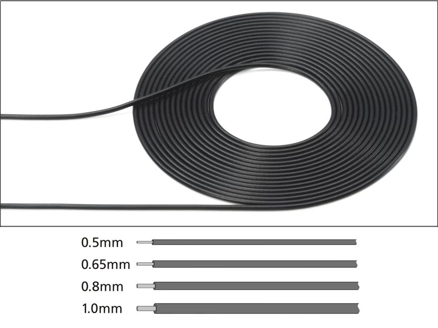 Cable (Outer Dia 1.0Mm/Black) 4 Cable (Outer Dia 1.0Mm/Black) - Image 2