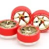 Jr Red Tires/Gold Pl Wheels